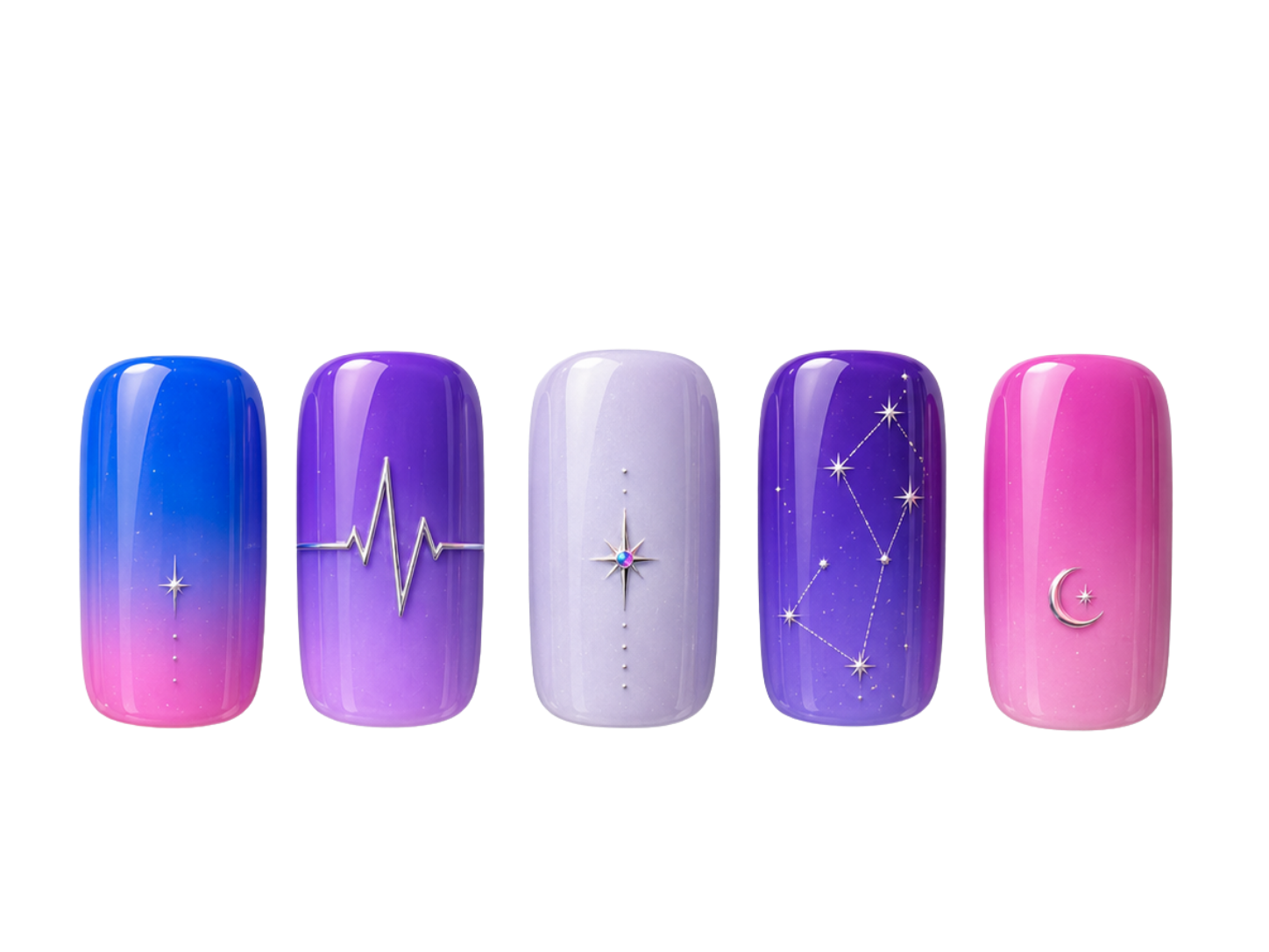 block star press-on nails