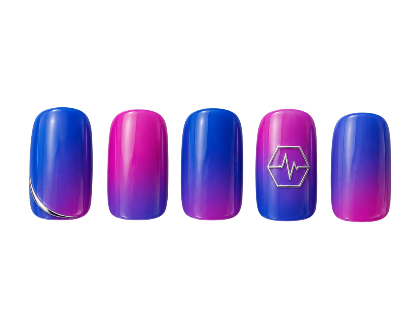 pink node press-on nails