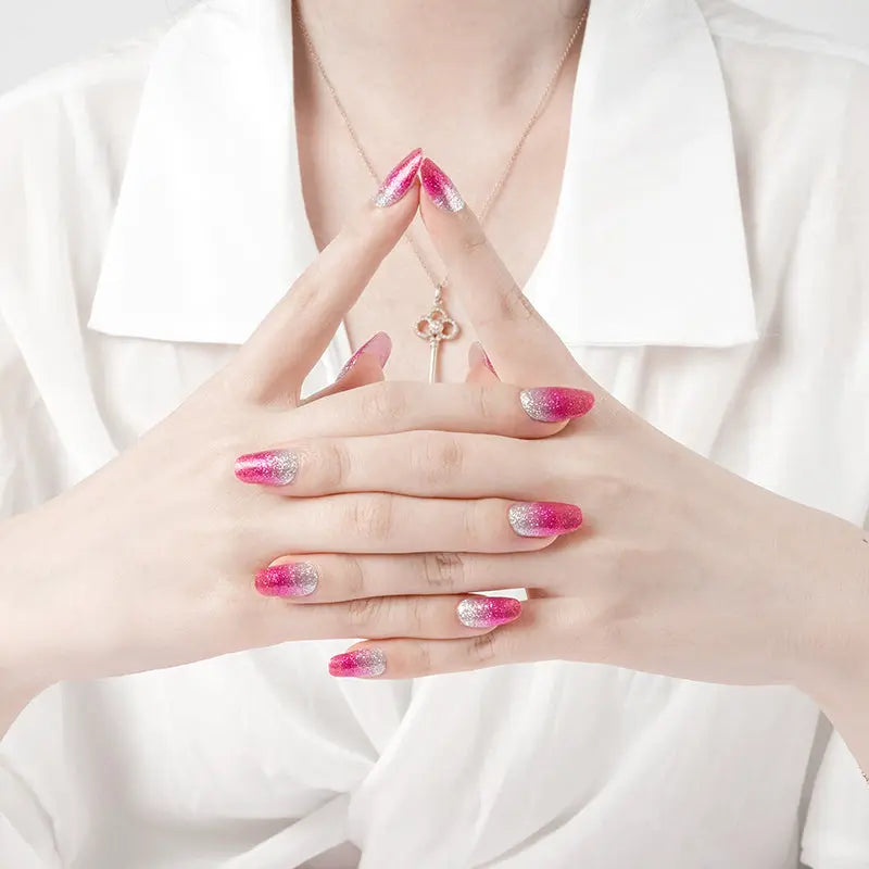 Silky Spark - Silvery Pink Polish Wraps