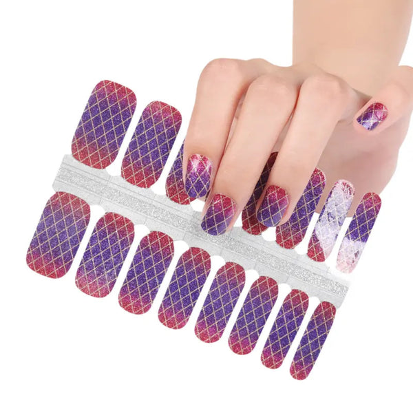 Grape Grid - Graphic Polish Wraps